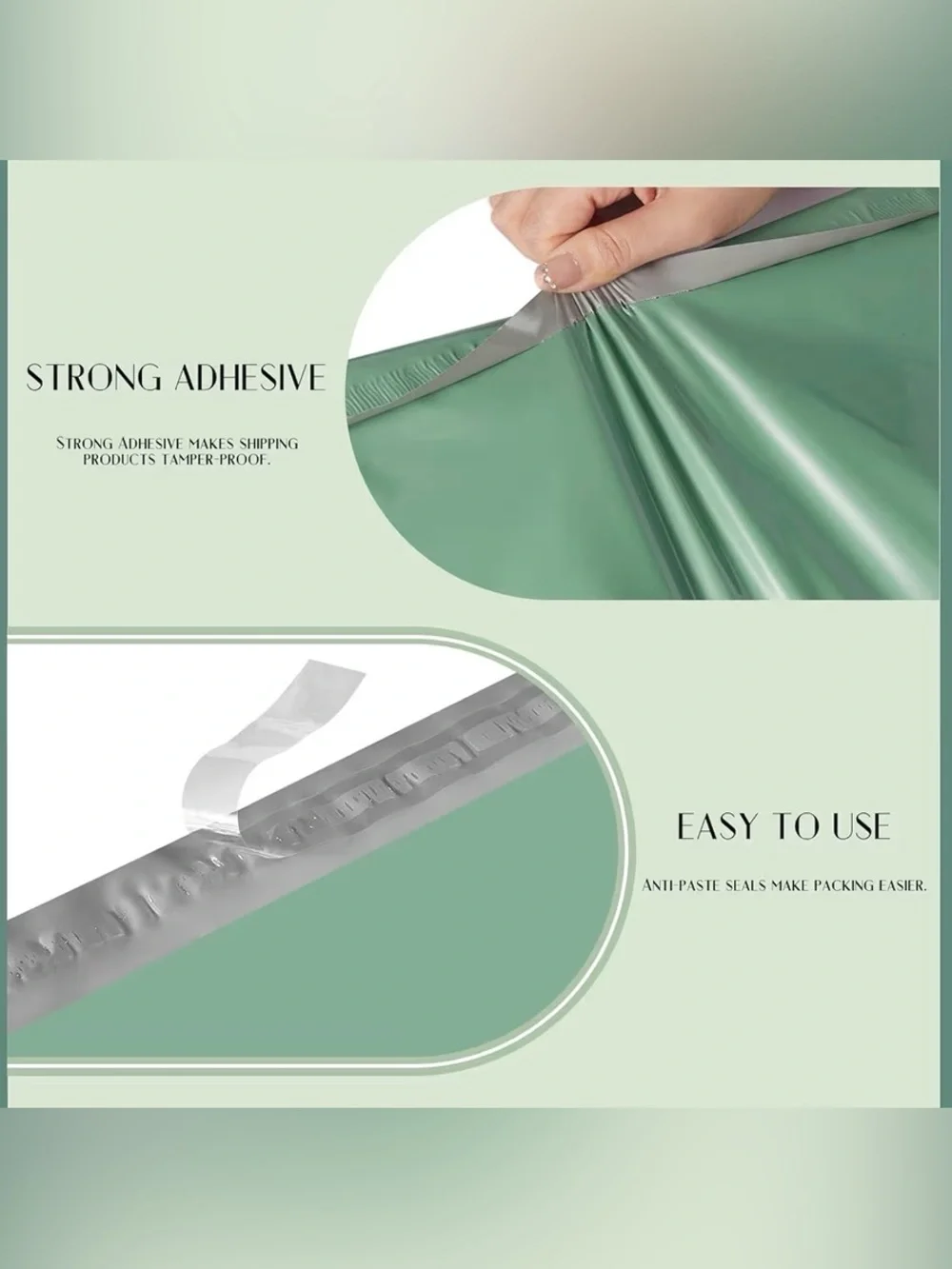 20 19x14.5in Gray Jade Green Poly Mailers Waterproof TearResistant Shipping Bags